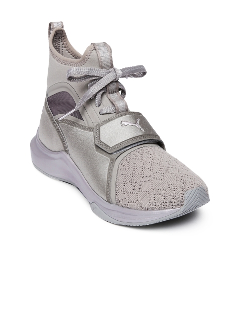 

Puma Women Gunmetal-Toned Phenom EP Wn s High-Top Running Shoes, Metallic