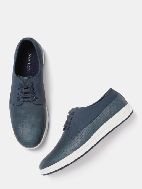 

Marc Loire Men Navy Blue Textured Sneakers