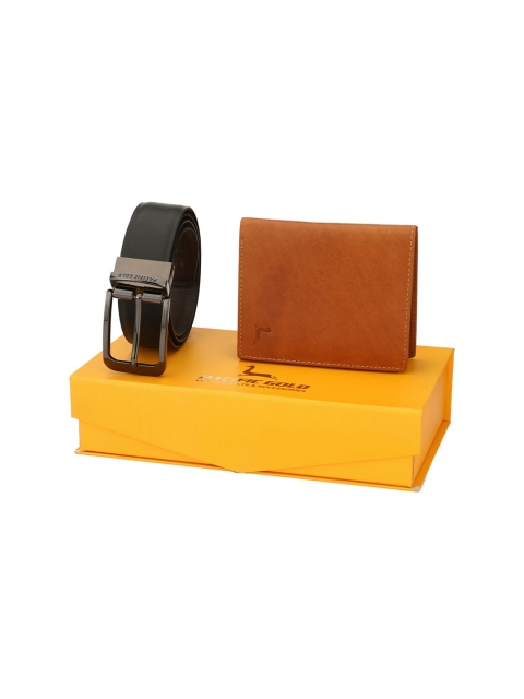 

Pacific Gold Men Tan Brown & Black Accessory Gift Set
