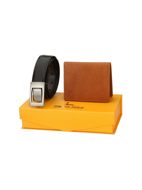 

Pacific Gold Men Tan Brown & Black Accessory Gift Set