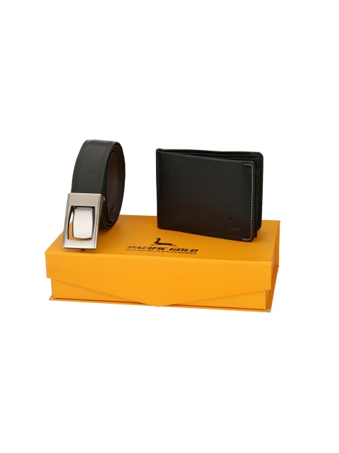 

Pacific Gold Men Brown & Black Accessory Gift Set