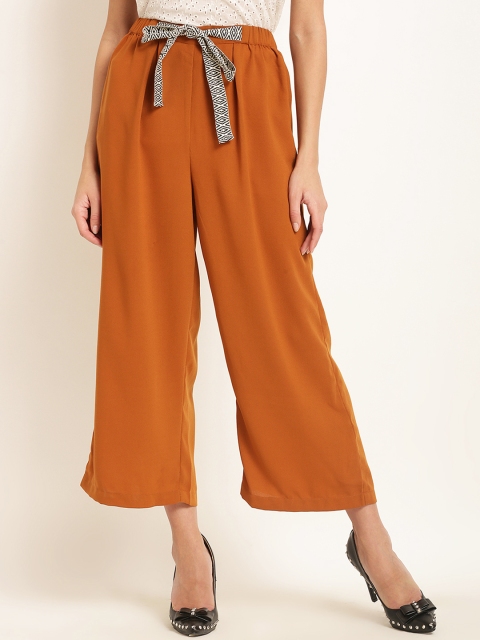 

RARE Women Mustard Yellow Original Regular Fit Solid Parallel Trousers