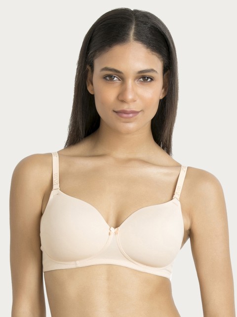 

Zivame Nude Coloured Solid Non-Wired Lightly Padded T-shirt Bra ZI1131COREANUDE
