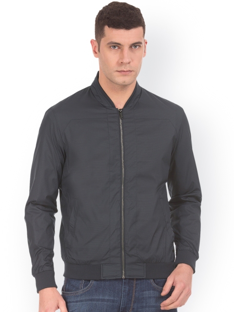 

Arrow New York Men Navy Blue Solid Bomber