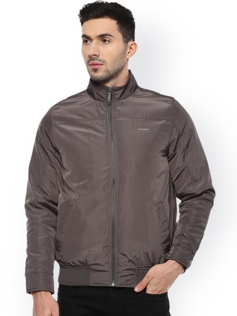 

Allen Solly Men Grey Solid Bomber
