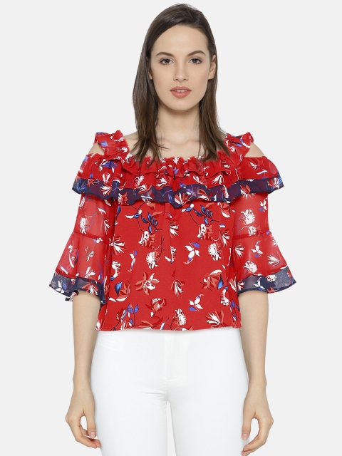 

Madame Women Red Printed Top