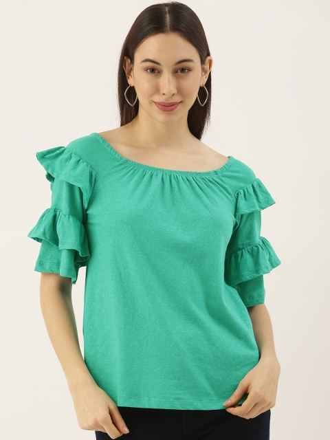 

Madame Green Bell Sleeve Regular Top