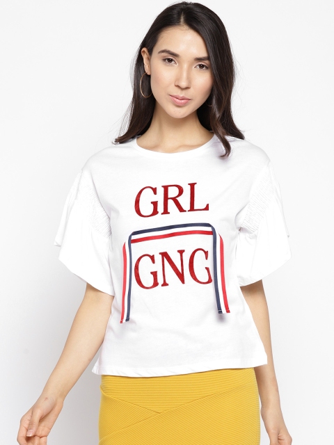 

Madame Women White Printed Top