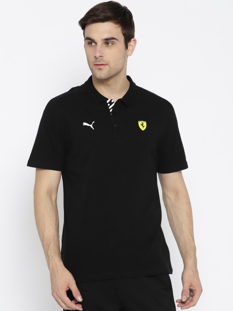 

PUMA Motorsport Men Black Solid SF Polo T-shirt