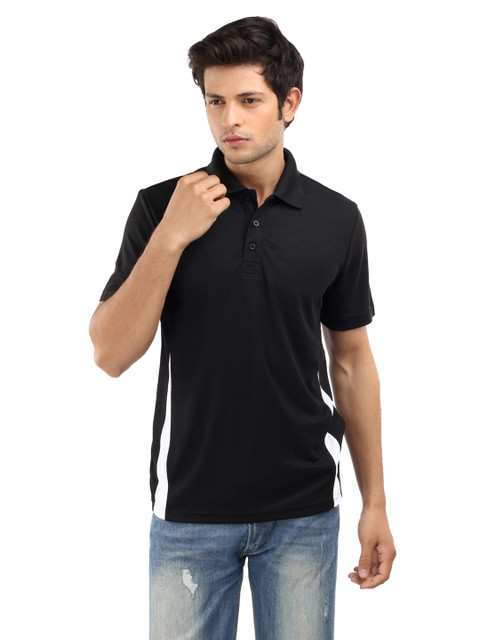 

Puma Men Black Stride Polo T-shirt