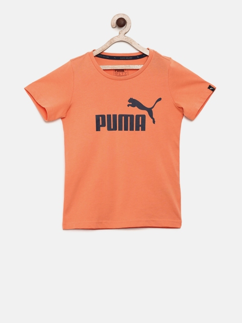 

Puma Boys Orange Printed ESS No.1 T-shirt