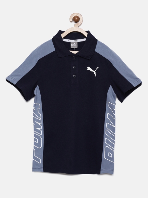 

Puma Boys Blue Printed Style Polo Collar T-shirt