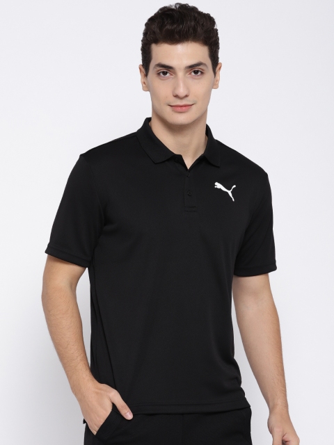 

Puma Men Black Solid ACTIVE Pique Polo T-shirt