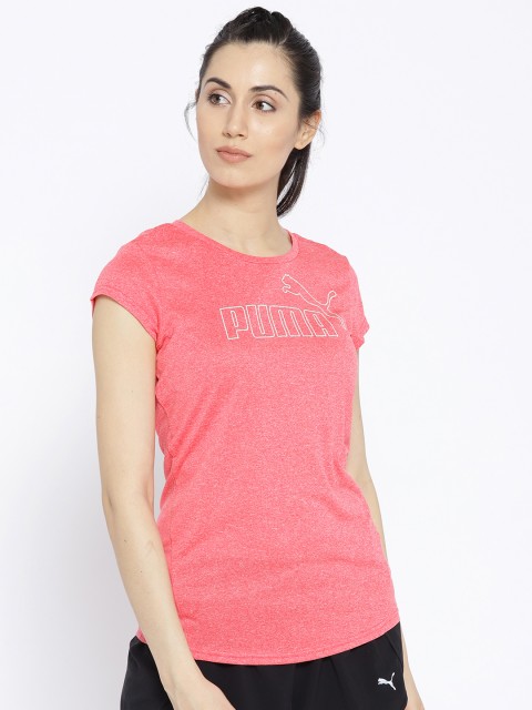 

Puma Women Pink Active ESS No. 1 Printed Round Neck T-shirt
