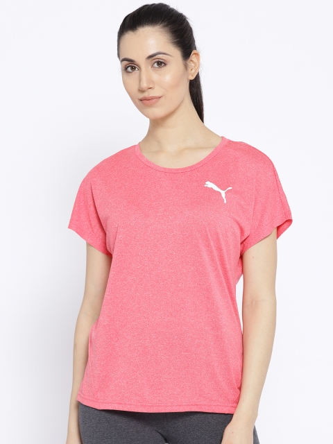 

Puma Women Pink Active ESS Mesh Round Neck T-shirt