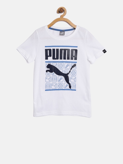 

Puma Boys White Printed Graphic T-shirt