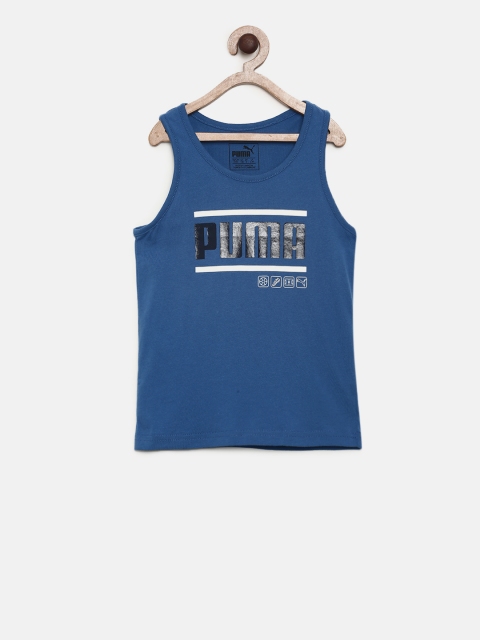 

Puma Boys Blue Printed Round Neck T-shirt
