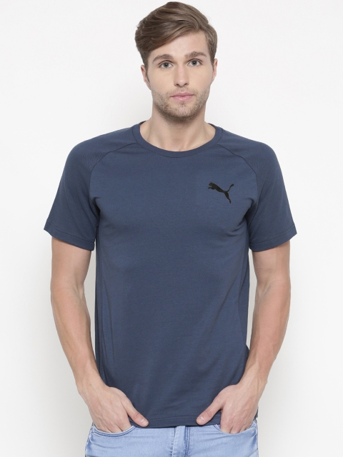 

Puma Men Blue Evostripe Move Round-Neck T-shirt