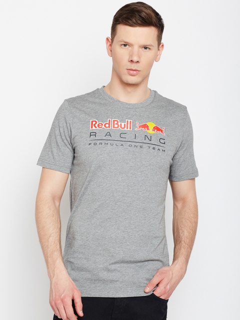 

Puma Men Grey RBR Logo Printed Round Neck T-shirt