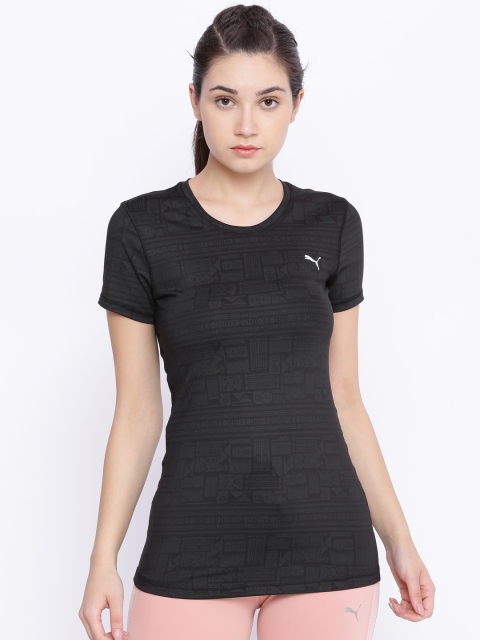 

Puma Women Black Printed Essential Tee - graphic T-shirt