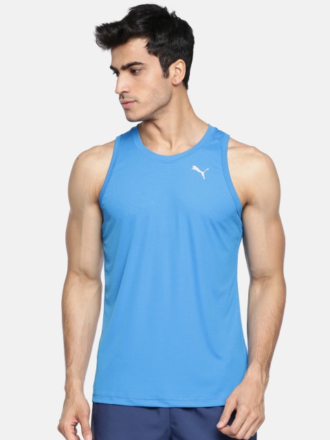 

Puma Men Blue Solid Round Neck T-shirt