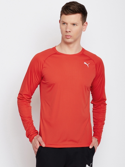 

Puma Men Red Solid Core-Run L/S Tee Round Neck T-shirt