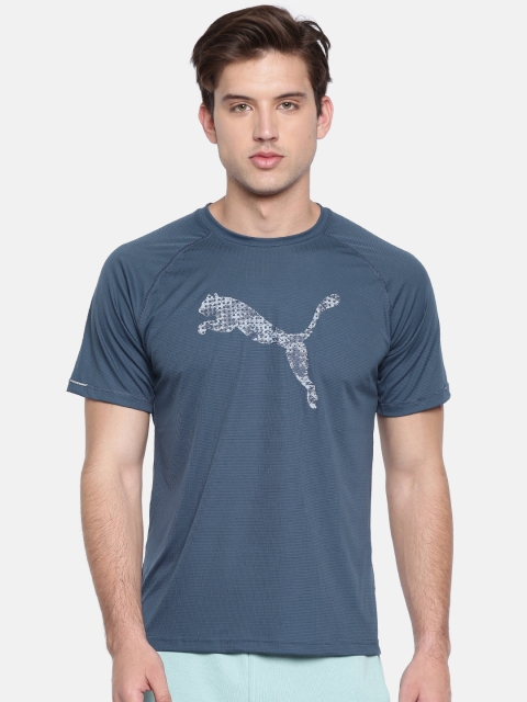

Puma Men Blue Core-Run Printed T-shirt