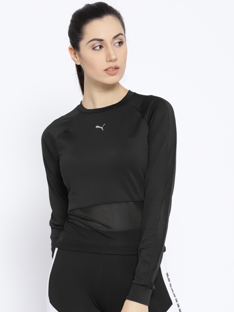 

Puma Women Black Solid En Pointe Tight Long Sleeve T-shirt