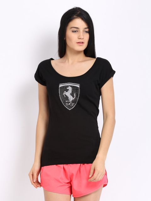 

Puma Women Black Printed Ferrari T-shirt