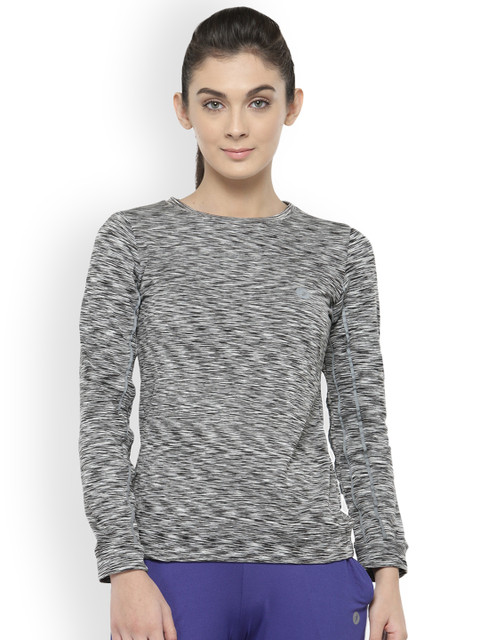 

BUKKUM Women Grey Self Design Sweatshirt