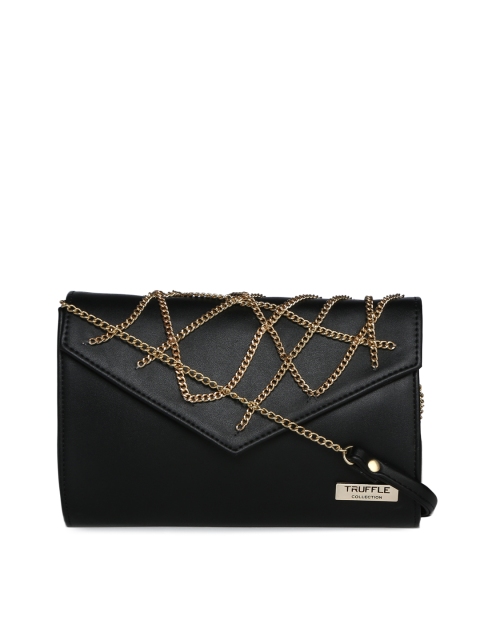 

Truffle Collection Black & Gold-Toned Embellished Sling Bag