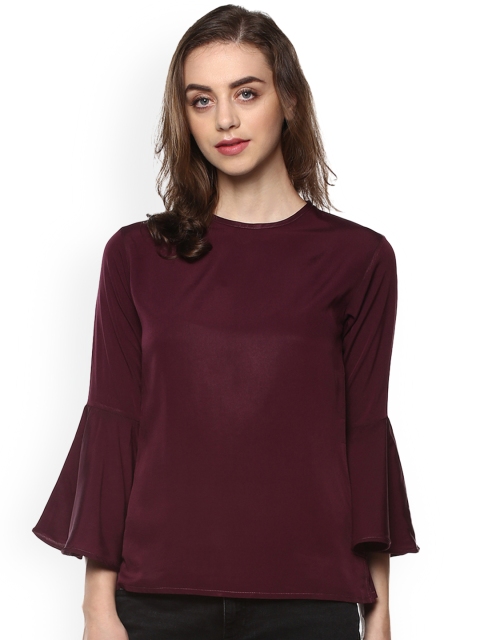 

Mayra Women Burgundy Solid Top