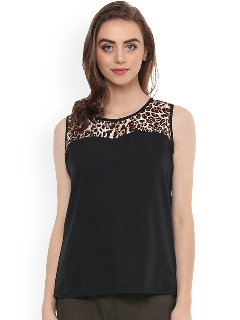 

Mayra Women Black Printed Top
