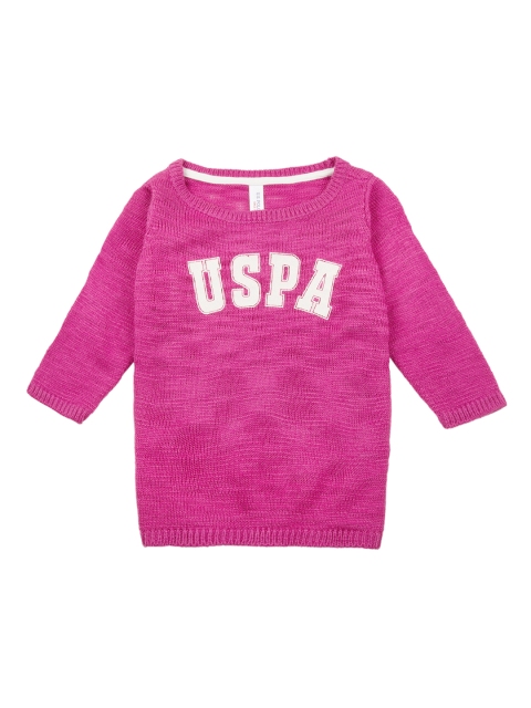 

U.S. Polo Assn. Kids Girls Pink Printed Top