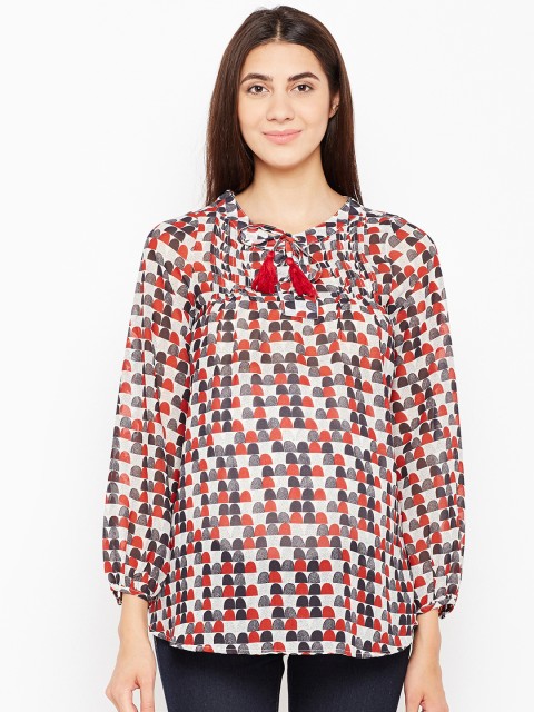 

Oxolloxo Women Multicoloured Printed Maternity Top, Multi
