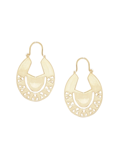 

Voylla Gold-Toned Oval Hoop Earrings