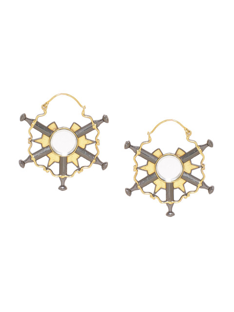 

Studio Voylla Gold-Toned Geometric Drop Earrings
