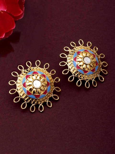 

Studio Voylla Gold-Toned Geometric Studs