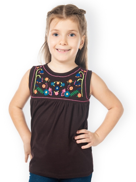 

Cherry Crumble Girls Brown Solid Top