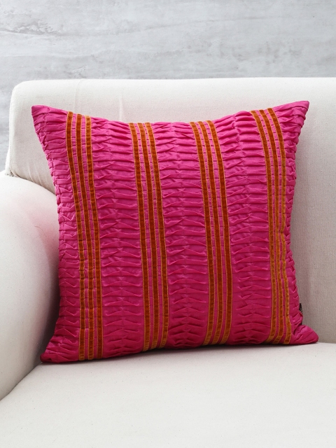 

Pure Home and Living Pink Pleated Square Cushion Cover