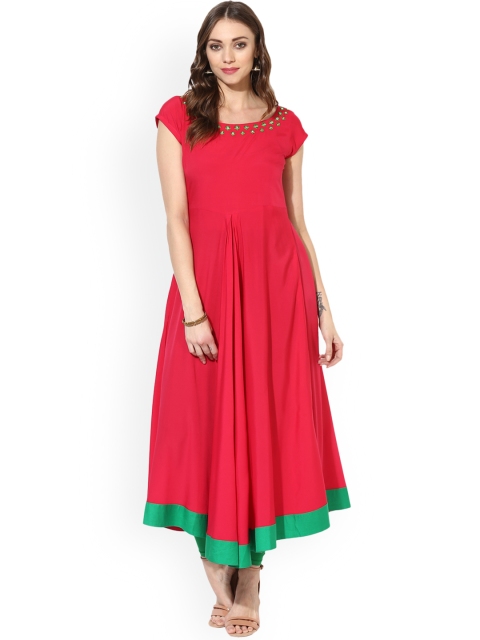 

MBE Women Fuchsia Solid Anarkali Kurta