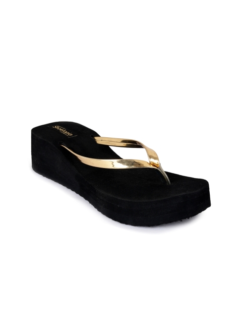 

Shoetopia Women Gold-Toned Solid Sandals