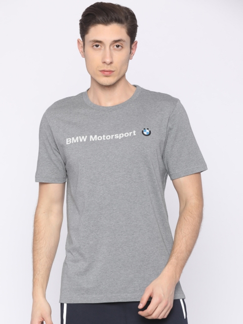 

Puma Men Grey BMW MSP Logo Printed Round Neck T-shirt