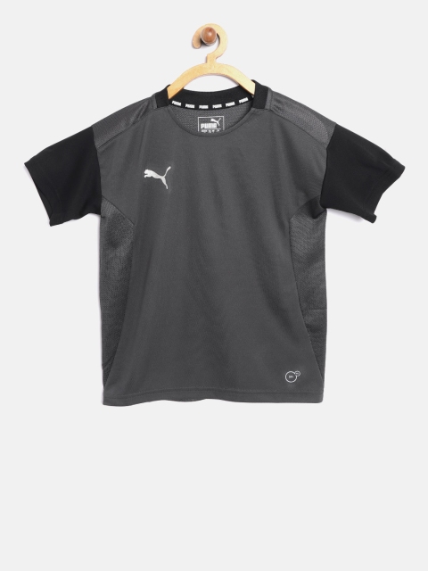 

Puma Boys Grey Solid Round Neck T-shirt