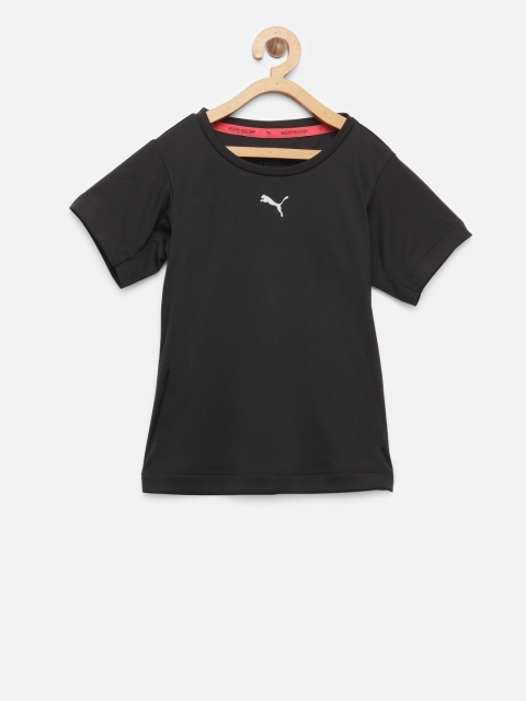 

Puma Girls Black Graphic Round Neck Training T-shirt
