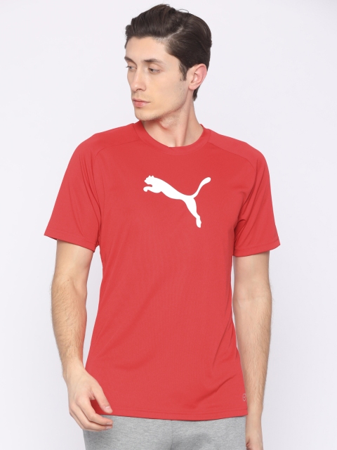 

Puma Men Red Solid Round Neck T-shirt