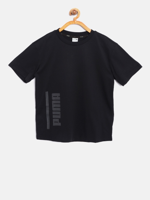 

Puma Boys Black Printed Round Neck T-shirt