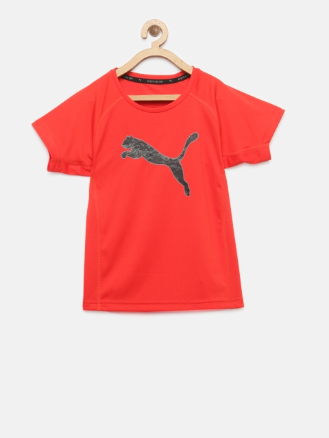 

Puma Boys Red Printed Round Neck T-shirt