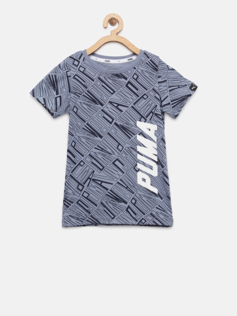 

Puma Boys Blue Style Graphic Printed Round Neck T-shirt