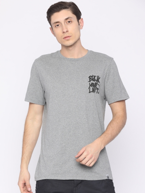 

Puma Men Grey Printed Round Neck T-shirt